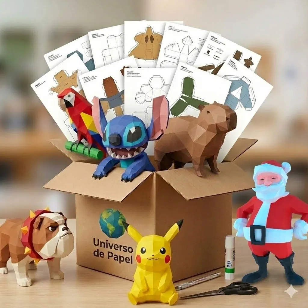 Caixa cheia de papercrafts